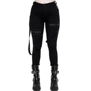 🧷🕸 NEW Punk Studded Bondage Jeans